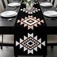 thumbnail image 1 of Black White Beige Boho Table Runner 72 Inches Long, Western Geometric Aesthetic Kitchen Coffee Dining Table Decoration for Home Party Birthday Wedding Home Decor 14x72 Inches, 1 of 8