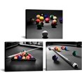 thumbnail image 1 of Black and White Billiards Wall Art Pool Table Room Decor Picture Canvas Prints Framed Artwork Game Room Pool Room Boys Sports Room Wall Decor 12"x16"x3 Pieces, 1 of 6