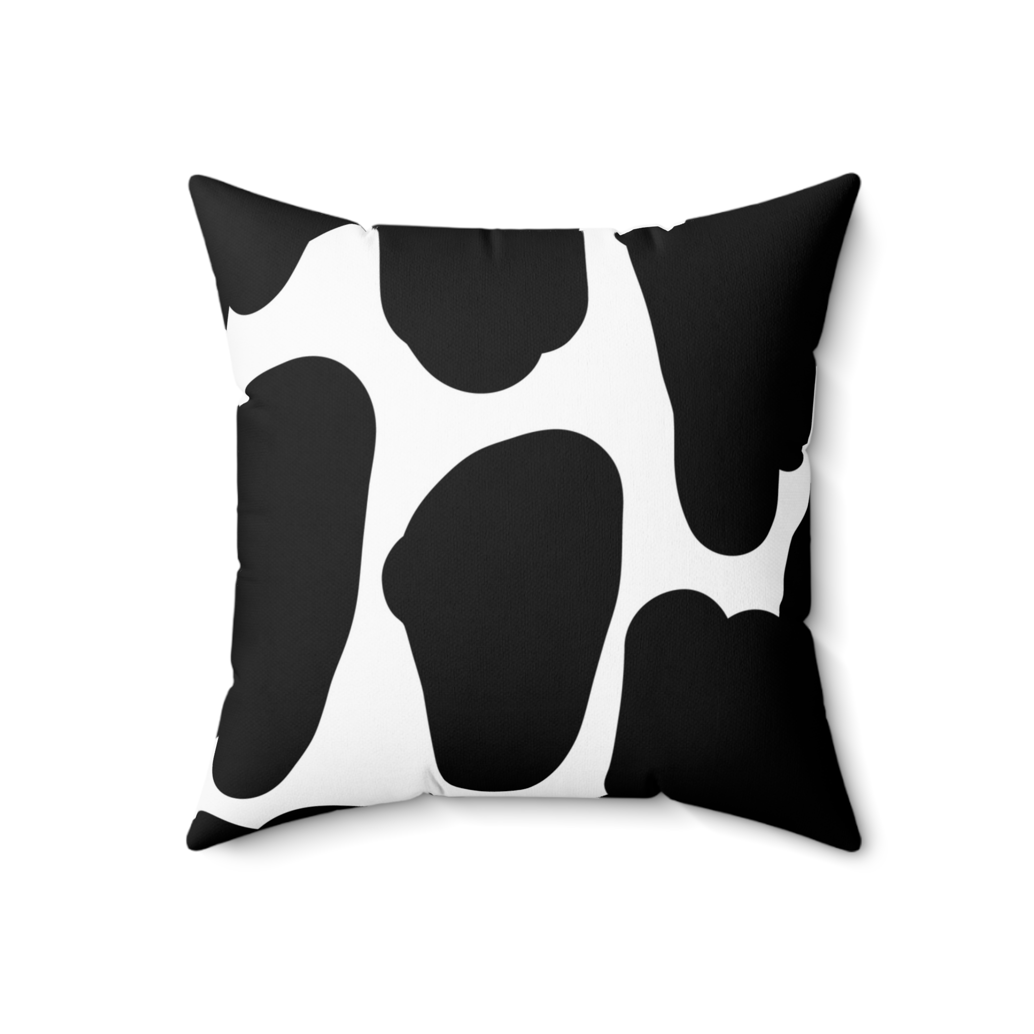 Black & White Blobs Square Pillow