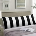 Black White Body Pillow Cover White and Black Stripe Cushion Long