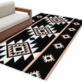 thumbnail image 1 of Black White Boho Area Rug 3x5 FT, Non Slip Entryway Bedside Carpet, Modern Western Aztec Abstract Geometric Washable Soft Floor Carpet Indoor Mat Non-Shedding Throw Rug for Dorm Kitchen Home Office, 1 of 9