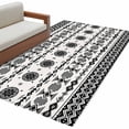 thumbnail image 1 of Black White Boho Area Rugs Collection 2.7'x5', Vintage Abstract Art Ethnic Tribe Non Slip Indoor Rectangle Throw Runner Rug Floor Mat Carpet for Living Room Dining Table Bedroom Nursery, 1 of 9
