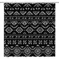 thumbnail image 1 of Black White Boho Shower Curtain Black White Geometric Modern Farmhouse Tribal Retro Western Aztec Abstract Mid Century Art Fabric Bathroom Curtains Decor Set with Hook(36" WX70 H), 1 of 3