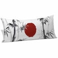 thumbnail image 1 of Black White Botanical Body Pillow Covers 20"x54", Red Moon Ink Wash Art Soft Brushed Microfiber Breathable Throw Pillow Covers, Decorative Pillowcase with Zipper for Couch Sofa Bedroom Living Room, 1 of 9