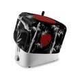 thumbnail image 1 of Black White Botanical Toaster Cover 2 Slice, Small Kitchen Appliance Covers, Red Moon Ink Wash Art Classic Toaster Oven Cover with Loop, Bread Machine Cover Polyester Dust Cover Protection, 1 of 4