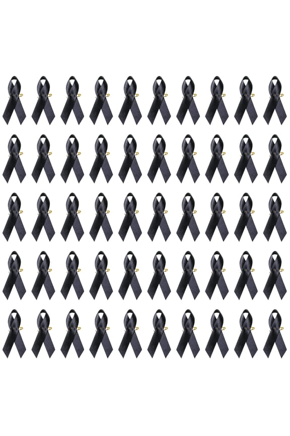 Black White Bow Brooch Pin, Memorial Service Jewelry with Secure Clasp, Elegant Accessory for Formal