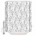 thumbnail image 1 of Black White Branches Bathroom Shower Curtains with 12 Hooks Polyester Waterproof Shower Curtain for Stalls and Bathtubs Vintage Art Farmhouse Decorative Bathroom Privacy Curtain 60x72 Inches, 1 of 9
