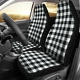 Black White Buffalo Plaid Car Seat Covers To Match Pet Hammock Pack of