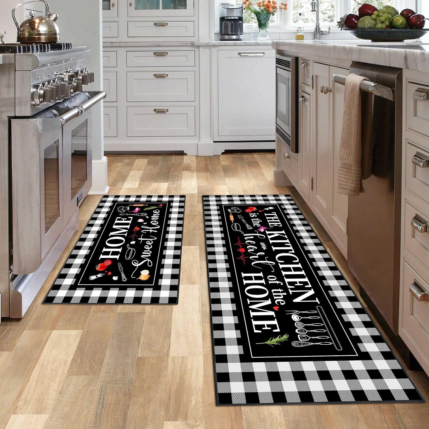 Buffalo Plaid Kitchen Rug