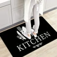 thumbnail image 1 of Black and White Buffalo Plaid Kitchen Rugs, Farmhouse Kitchen Quotes Checkered Kitchen Mats, Non-Skid Washable Anti Fatigue Comfort Standing Mats for Kitchen, Sink, 1 of 4
