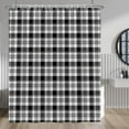 thumbnail image 1 of Black and White Buffalo Plaid Shower Curtain for Bathroom Decor Rustic Farmhouse Plaid Checkered Shower Curtains Set for Bath Decoration with Hooks 72x84 Inch Waterproof Fabric Bath Curtains, 1 of 6