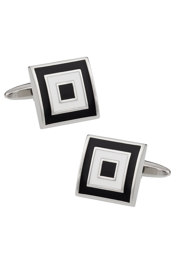 Black White Bullseye Cufflinks by Cuff-Daddy