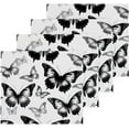 thumbnail image 1 of Black White Butterflies Washcloths, Soft and Absorbent Cotton Towel, 2 Pack 12 X 12 Inches Premium Quick Dry Face Towel Wash cloth, 1 of 7