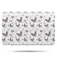 thumbnail image 1 of Black White Butterfly Pattern Bathroom Rugs Mat,Non Slip Microfiber Bathroom Rug,Rubber Backing,Soft Bathroom Mats for Bathroom Floor,Tub and Shower,17x27in(43x68cm), 1 of 5