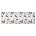 thumbnail image 1 of Black White Butterfly Pattern Kitchen Rug Mat,Kitchen Runner Rugs Non Skid Washable,Decorative Kitchen Floor Mats for Kitchen,Sink,Laundry,17"x47.2", 1 of 7
