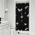 thumbnail image 1 of Black White Butterfly Star Pattern Shower Curtain 36"x72" ,Bathroom Decorative Shower Curtains Set with 12 Hooks,Modern Waterproof Washable Shower Curtain, 1 of 6