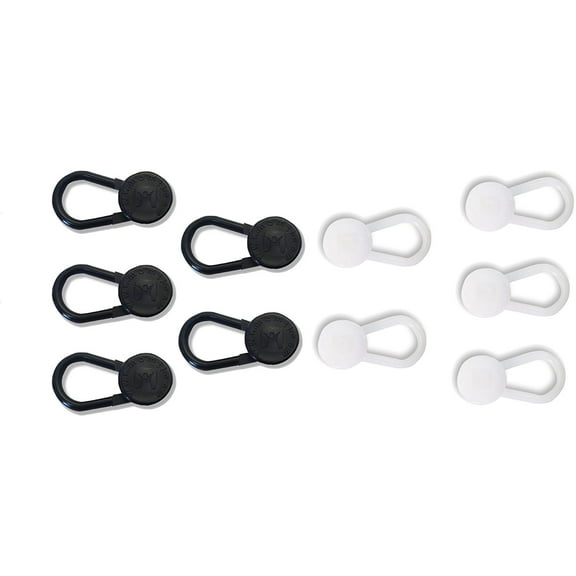 Black & White Button Extender Variety Pack (5 black + 5 white)