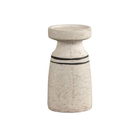 Black & White Candle Holder - Pillar 7.5" - Ragon House