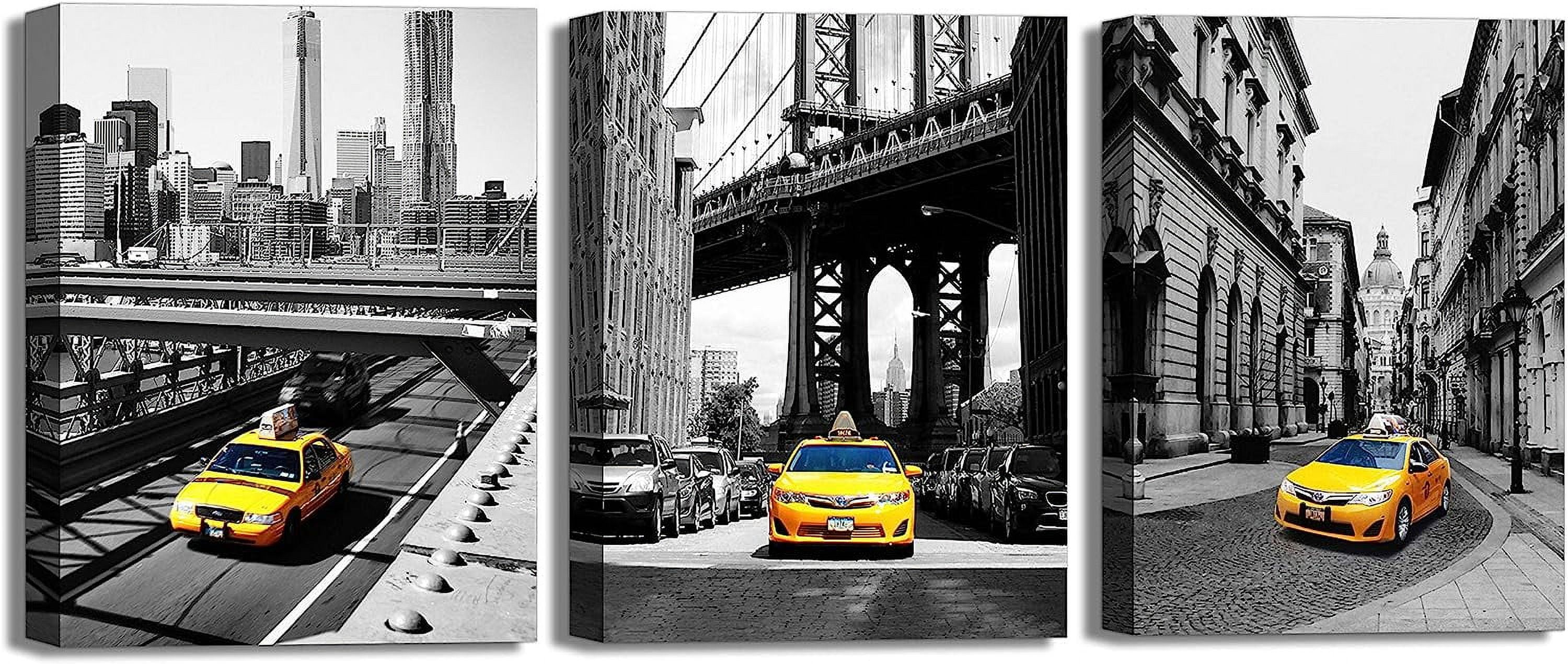 Black White Canvas Wall Art for Living Room Decoration New York City ...