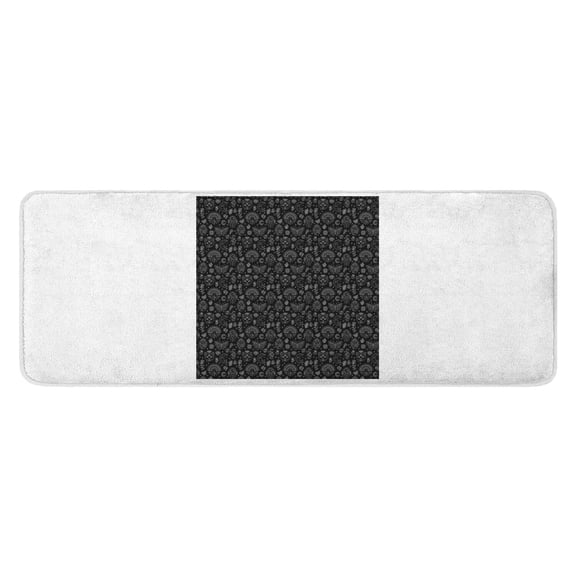 Black White Cat Moon Butterfly Pattern Kitchen Rug Mat,Kitchen Runner Rugs Non Skid Washable,Decorative Kitchen Floor Mats for Kitchen,Sink,Laundry,17"x47.2"