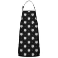 thumbnail image 1 of Black White Cat Moon Star Pattern Apron-Garden Aprons for Women with Pockets-Cotton Linen Waterproof Kitchen Cooking Gardening Aprons Adjustable for Kitchen,Cooking,BBQ and Salon 33x27 Inch, 1 of 7