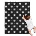 thumbnail image 1 of Black White Cat Moon Star Pattern Blanket,Comfortable Soft Lamb Wool Throw Blanket,All Season,Warm Lightweight Blankets for Sofa Bed Couch Living Room Chair,30"x40", 1 of 4