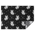 thumbnail image 1 of Black White Cat Rose Moon Star Pattern Rectangle Tablecloth 60"x84",Waterproof Polyester Rectangle Table Cloth, Wipeable Spillproof Polyester Tablecloth for Dining, Camping, Indoor and Outdoor, 1 of 5