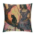 thumbnail image 1 of Black White Cat Throw Pillow Covers Cute Girl Cat Square Cushion Covers  for Boys Girls Kawaii Cartoon Animal Pillow Covers Teens Cute Kitten Sofa Cushion Covers, 1 of 5