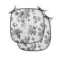 thumbnail image 1 of Black and White Chair Seating Cushion Set of 2, Vintage Floral Pattern Victorian Classic Royal Inspired New Modern Art, Seat Pads with Anti-slip Backing, 16"x16", White and Black, by Ambesonne, 1 of 7