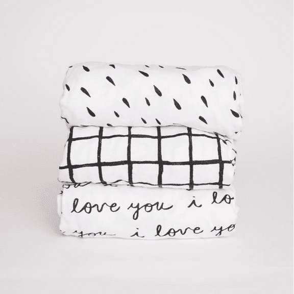 Black & White Changing Pad Cover Set
