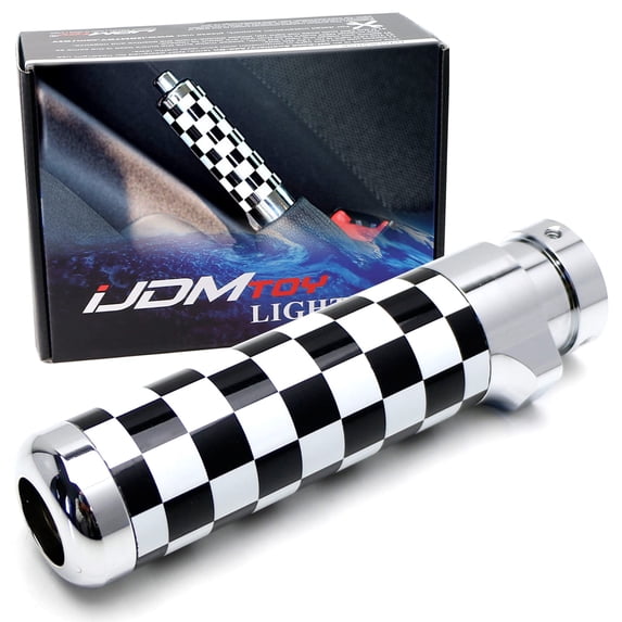 Black/White Checker Pattern Style Alloy Metal Handbrake Handle Grip For Gen1/Gen2 MINI Cooper R50 R52 R53 R55 R56 R57 R58 R59
