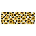 thumbnail image 1 of Black White Checker Sunflower Pattern Kitchen Rug Mat,Kitchen Runner Rugs Non Skid Washable,Decorative Kitchen Floor Mats for Kitchen,Sink,Laundry,17"x47.2", 1 of 7