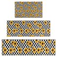 thumbnail image 1 of Black White Checker Sunflower Pattern Kitchen Rugs Sets Of 3,Kitchen Runner Rugs Non Skid Washable,Decorative Kitchen Floor Mats for Kitchen,Sink,Laundry,17"x30"+ 17"x47" + 17"x59", 1 of 6
