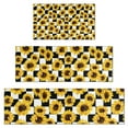 thumbnail image 1 of Black White Checker Sunflower Pattern Kitchen Rugs Sets Of 3,Kitchen Runner Rugs Non Skid Washable,Decorative Kitchen Floor Mats for Kitchen,Sink,Laundry,17"x30"+ 17"x47" + 17"x59", 1 of 6