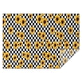 thumbnail image 1 of Black White Checker Sunflower Pattern Rectangle Tablecloth 60"x84",Waterproof Polyester Rectangle Table Cloth, Wipeable Spillproof Polyester Tablecloth for Dining, Camping, Indoor and Outdoor, 1 of 5