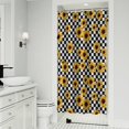 thumbnail image 1 of Black White Checker Sunflower Pattern Shower Curtain 36"x72" ,Bathroom Decorative Shower Curtains Set with 12 Hooks,Modern Waterproof Washable Shower Curtain, 1 of 6