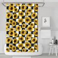thumbnail image 1 of Black White Checker Sunflower Pattern Shower Curtain 72"x72" ,Bathroom Decorative Shower Curtains Set with 12 Hooks,Modern Waterproof Washable Shower Curtain, 1 of 6
