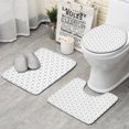 thumbnail image 1 of Black White Checkerboard Checkered Pattern Bathroom Rugs Sets 3 Piece,Toilet Cover Set,Absorbent Non Slip Bathroom Mats Sets with U-Shaped Contour Rug Toilet Rug Set, 1 of 5