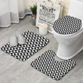 thumbnail image 1 of Black White Checkerboard Checkered Pattern Bathroom Rugs Sets 3 Piece,Toilet Cover Set,Absorbent Non Slip Bathroom Mats Sets with U-Shaped Contour Rug Toilet Rug Set, 1 of 5
