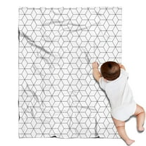 Black White Checkerboard Checkered Pattern Blanket,Comfortable Soft Flannel Throw Blanket,All Season,Warm Lightweight Blankets for Sofa Bed Couch Living Room Chair,30"x40"