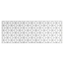 Black White Checkerboard Checkered Pattern Kitchen Rug Mat,Kitchen Runner Rugs Non Skid Washable,Decorative Kitchen Floor Mats for Kitchen,Sink,Laundry,17"X47"