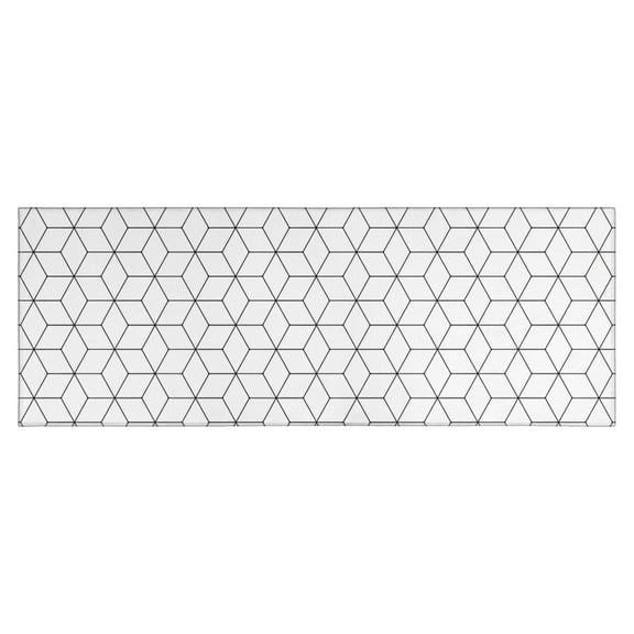 Black White Checkerboard Checkered Pattern Kitchen Rug Mat,Kitchen Runner Rugs Non Skid Washable,Decorative Kitchen Floor Mats for Kitchen,Sink,Laundry,17"X47"