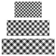 thumbnail image 1 of Black White Checkerboard Checkered Pattern Kitchen Rugs Sets Of 3,Kitchen Runner Rugs Non Skid Washable,Decorative Kitchen Floor Mats for Kitchen,Sink,Laundry,17"x30"+ 17"x47" + 17"x59", 1 of 6