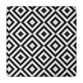 thumbnail image 1 of Black White Checkerboard Checkered Pattern Square Fitted Tablecloth with Elastic Edge,Square Table Cover,Washable Elastic Table Cover for Home Kitchen Party Decor 34"x34", 1 of 6