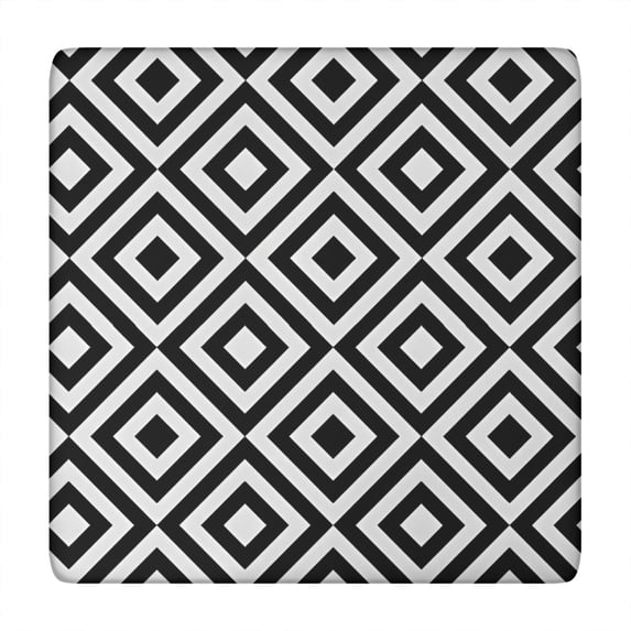 Black White Checkerboard Checkered Pattern Square Fitted Tablecloth with Elastic Edge,Square Table Cover,Washable Elastic Table Cover for Home Kitchen Party Decor 34"x34"
