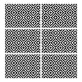 thumbnail image 1 of Black White Checkerboard Checkered Pattern Summer Placemats Table Placemats Set Of 6-Linen Kitchen Washable Placemats Table Mats 11.8"x17.7" Non-Slip Heat Resistant, 1 of 5