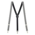 thumbnail image 1 of Black White Checkerboard Suspenders One Size, 1 of 3