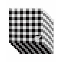 Black and White Checkered Cloth Napkins Washable Set of 8, Farmhouse Buffalo Plaid Reusable Dinner Table Napkins Cloth Bulk for Weddings Kitchen Restaurants Hotel Events Parties 20 x 20 Inch