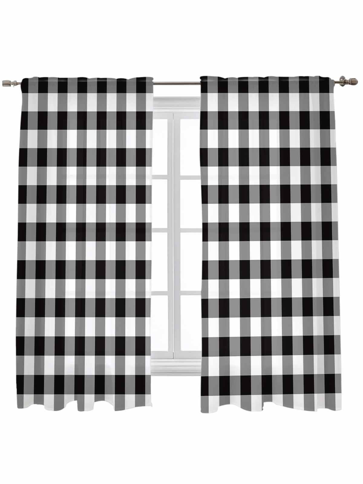 Black And White Check Curtainsnull