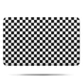 thumbnail image 1 of Black White Checkered Pattern Bathroom Rugs Mat,Non Slip Microfiber Bathroom Rug,Rubber Backing,Soft Bathroom Mats for Bathroom Floor,Tub and Shower,17x27in(43x68cm), 1 of 5